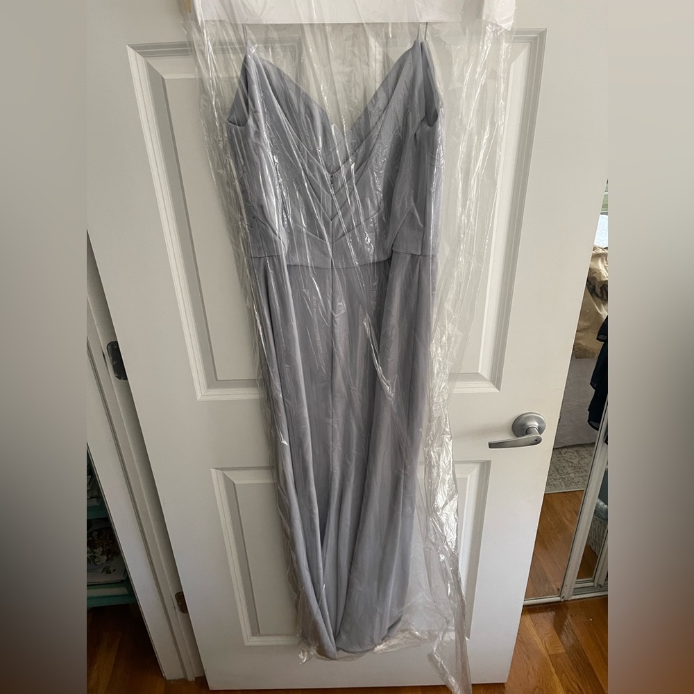 Hayley Paige Occasions Bridesmaid Dress - 5603 Platinum Color - Picture 5 of 6